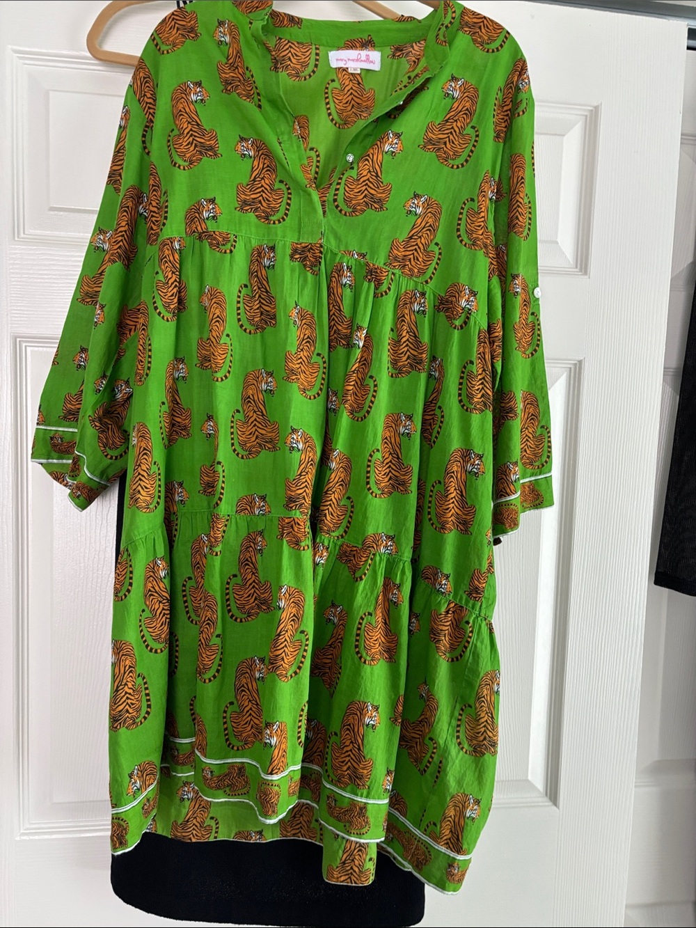 Green Tiger Print Dress